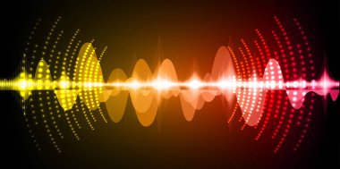 Sound Wave audio. Abstract Digital Music Equalizer Waves.
