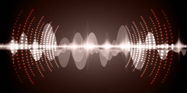 Sound Wave audio. Abstract Digital Music Equalizer Waves.