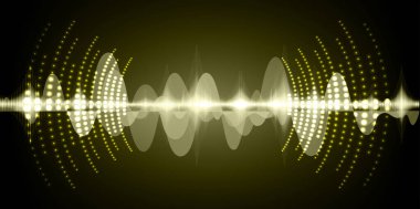 Sound Wave audio. Abstract Digital Music Equalizer Waves.