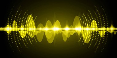 Sound Wave audio. Abstract Digital Music Equalizer Waves.