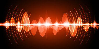Sound Wave audio. Abstract Digital Music Equalizer Waves.