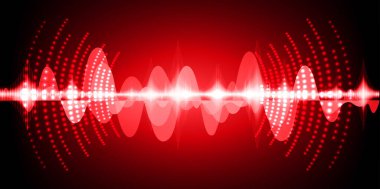 Sound Wave audio. Abstract Digital Music Equalizer Waves.