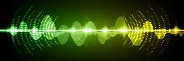Sound Wave audio. Abstract Digital Music Equalizer Waves.