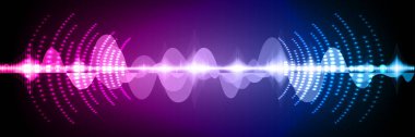Sound Wave audio. Abstract Digital Music Equalizer Waves.
