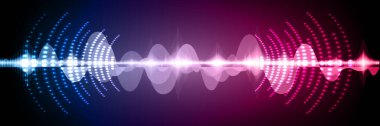 Sound Wave audio. Abstract Digital Music Equalizer Waves.
