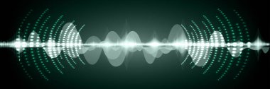 Sound Wave audio. Abstract Digital Music Equalizer Waves.