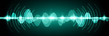 Sound Wave audio. Abstract Digital Music Equalizer Waves.