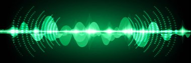 Sound Wave audio. Abstract Digital Music Equalizer Waves.