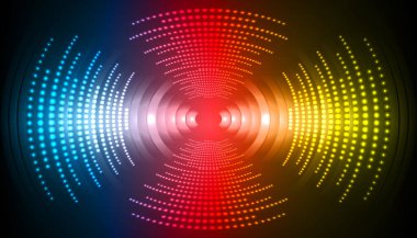 Sound Wave audio. Abstract Digital Music Equalizer Waves.