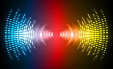 Sound Wave audio. Abstract Digital Music Equalizer Waves.