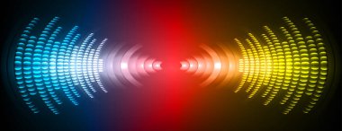 Sound Wave audio. Abstract Digital Music Equalizer Waves.