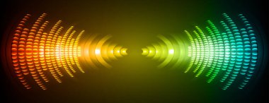 Sound Wave audio. Abstract Digital Music Equalizer Waves.