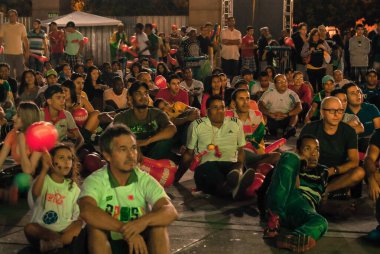 BELO HORIZONTE / MINAS GERAIS / BRAZIL - 15 Haziran 2013: FIFA Konfederasyon Kupası sırasında Belo Horizonte, Brezilya