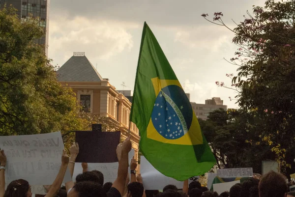 Belo Horizonte Minas Gerais Brazil Ιουνίου 2013 Διαμαρτυρία Απαιτώντας Περισσότερα — Φωτογραφία Αρχείου