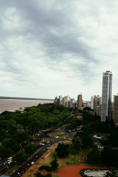 Rosario Province Santa Argentina January 2020 Aerial View Parana River — 스톡 사진