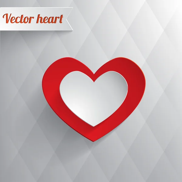 Papper heart banner Vektorgrafik