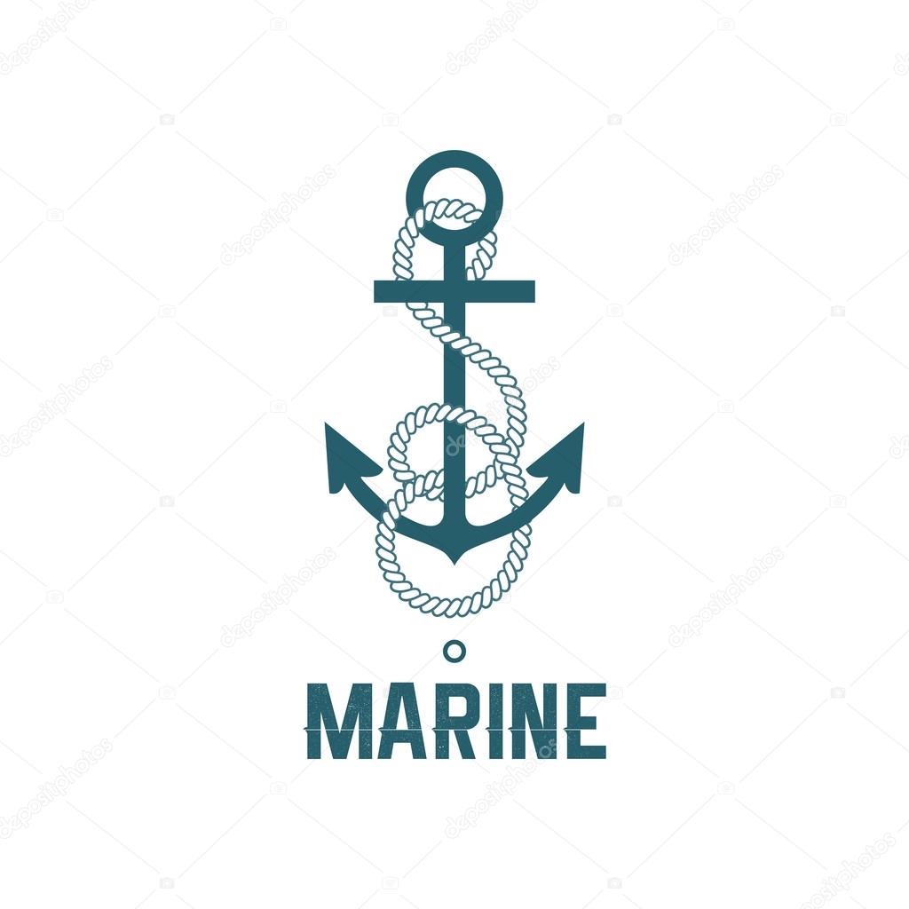 anchor sign with rope