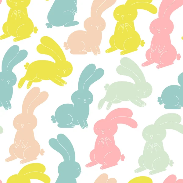 Elle çizilmiş renkli tavşan — Stok Vektör