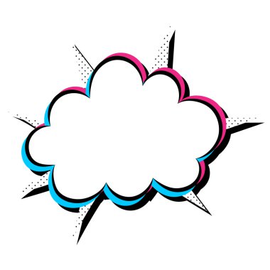 boş renkli konuşma balonu