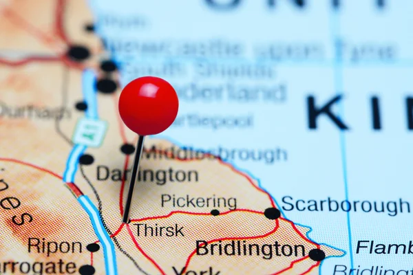 Thirsk pinned on a map of UK