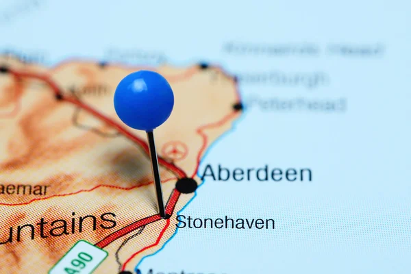 Stonehaven pinned on a map of Scotland