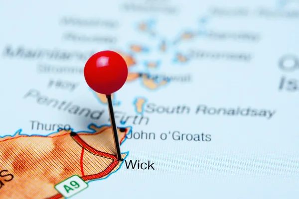 Wick pinned on a map of Scotland