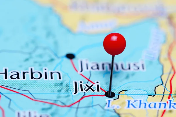 Jixi pinned on a map of China