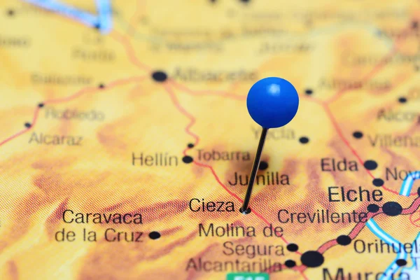 Cieza 固定スペインの地図 — ストック写真