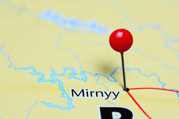 Mirnyy pinned on a map of Russia