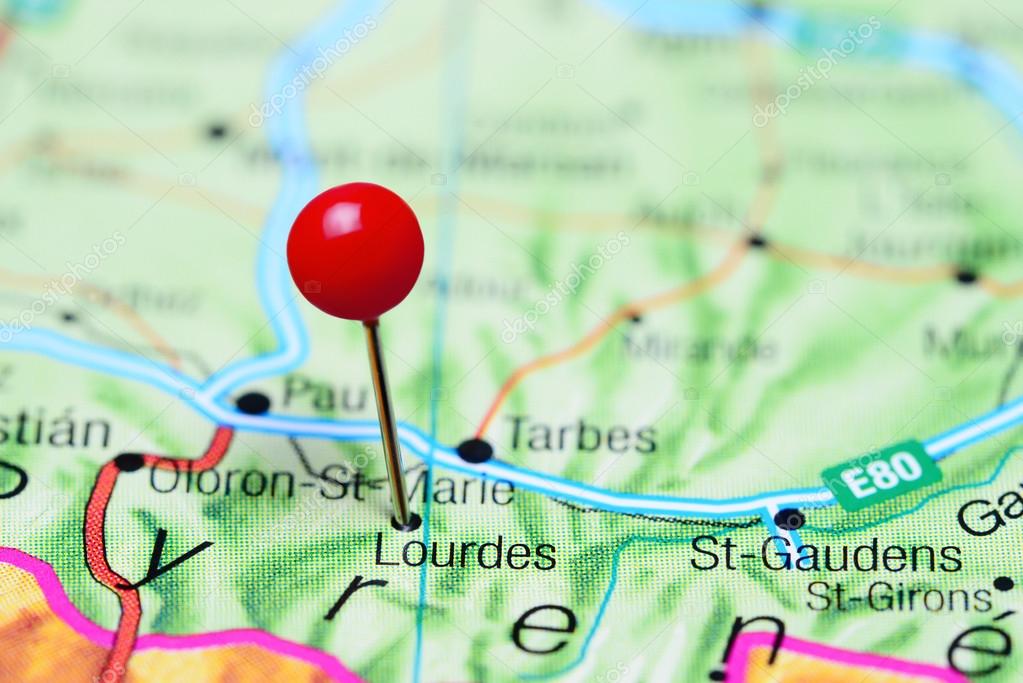 Lourdes France Map