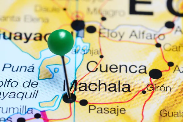 Machala pinned on a map of Ecuador