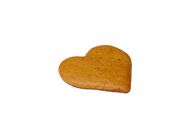 Biscoito de gengibre isolado no fundo branco — Fotografia de Stock