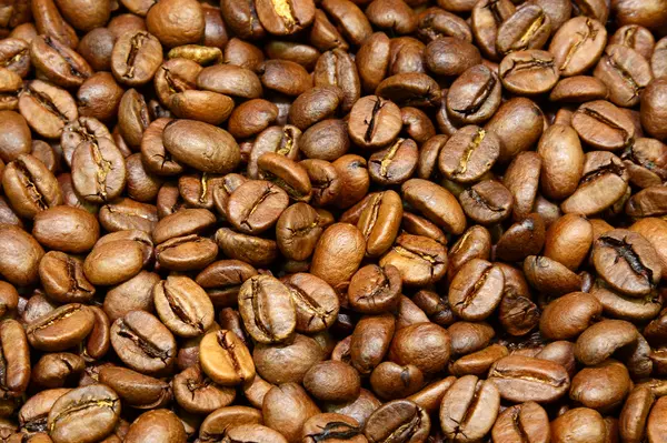 배경과 텍스처에 대 한 갈색 커피 콩 — 스톡 사진