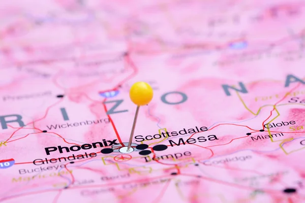 Phoenix en un mapa de Estados Unidos —  Fotos de Stock