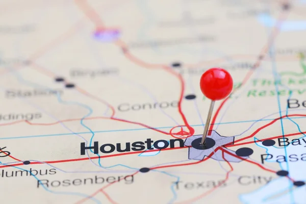 Houston pinned on a map of USA