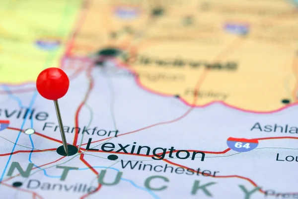 Lexington pinned on a map of USA — Stock Photo, Image