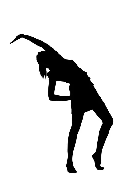 Silhueta mulher dançante — Fotografia de Stock