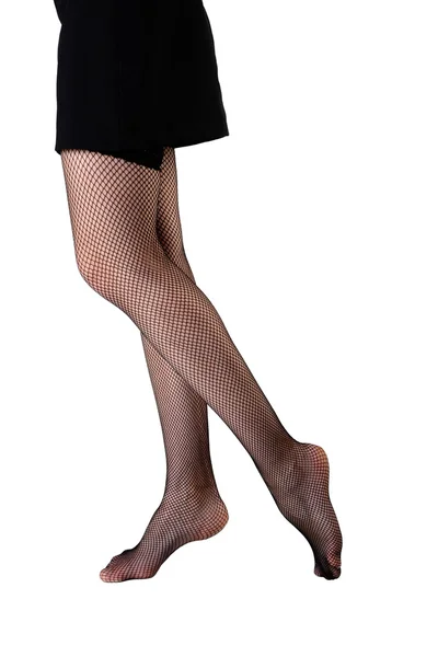 Štíhlé ženské nohy v punčochách — Stock fotografie