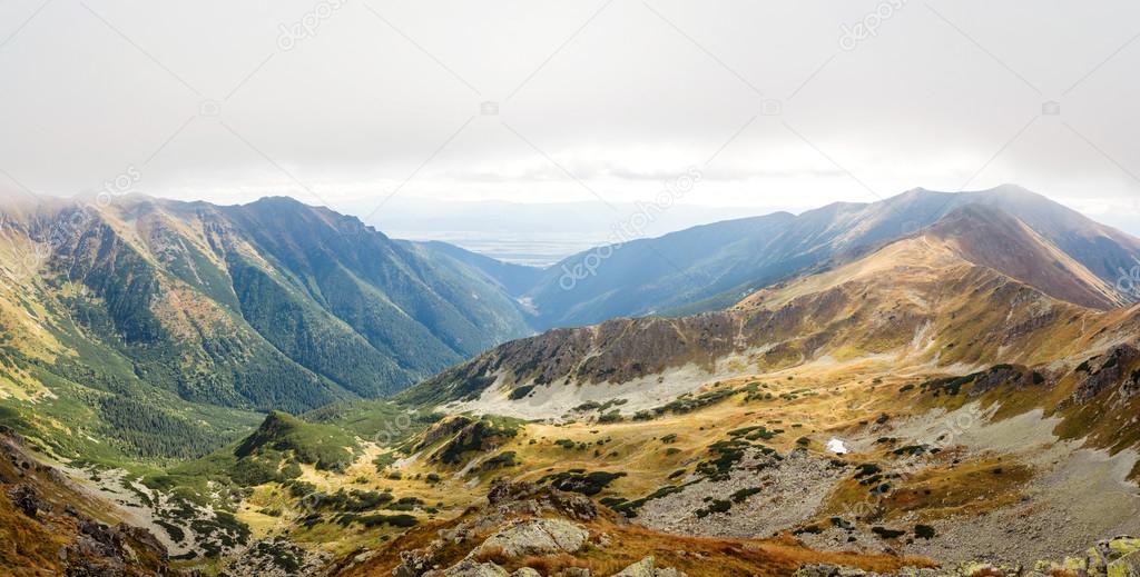 view from Ostry Rohac peak at Tatras