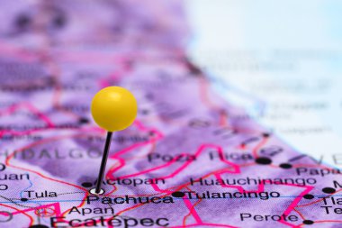 Mexico bir harita üzerinde pinned Pachuca
