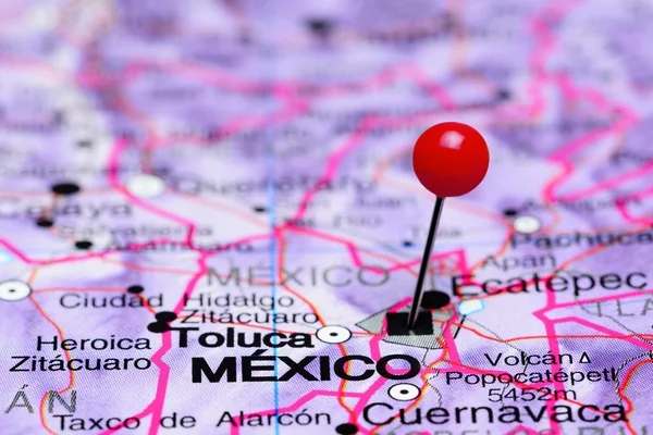 Ciudad de México en un mapa de México — Foto de Stock