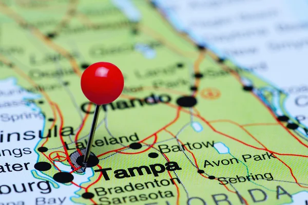 ABD bir harita üzerinde pinned Tampa