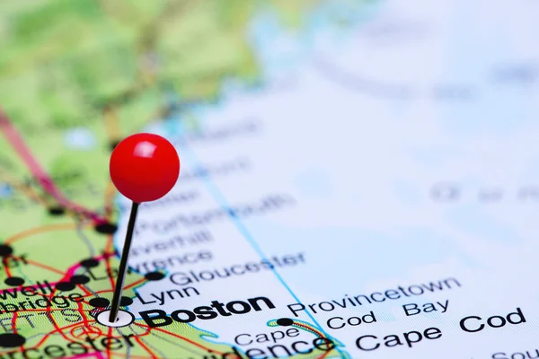 Boston ABD bir harita üzerinde sabitlenmiş