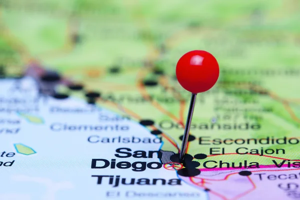 San Diego pinned on a map of USA — Stock Photo, Image