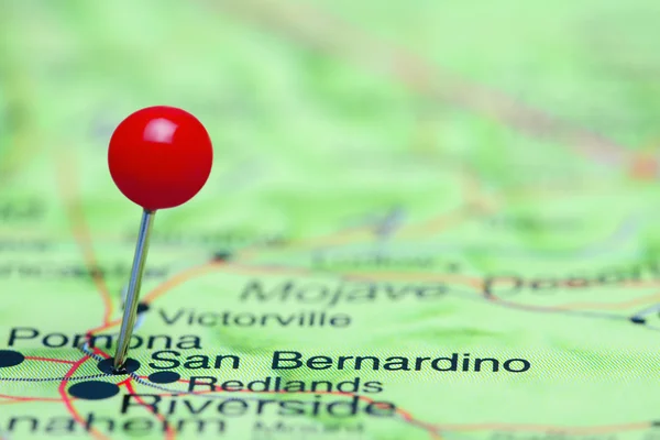 San Bernardino fixado em um mapa de Estados Unidos — Fotografia de Stock