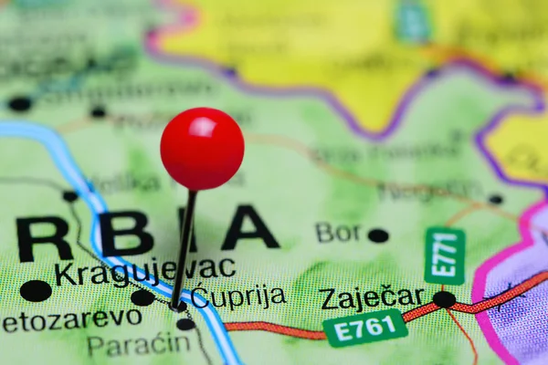 Cuprija pinned on a map of Serbia