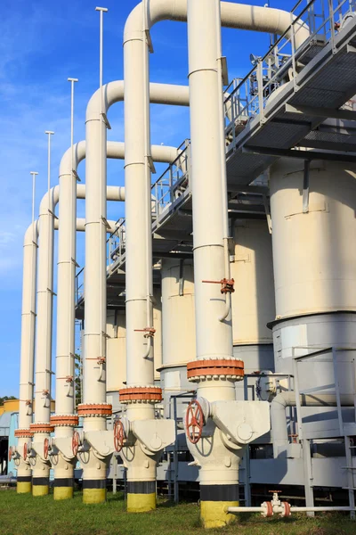 Reinigungsanlagen an Gaskompressorstation — Stockfoto