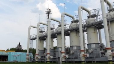 Kompresör istasyonu ile türbin Panorama sağ sol