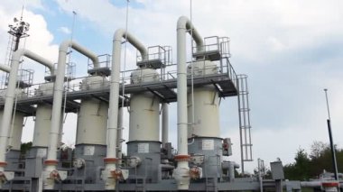 Kompresör istasyonu motoru Panorama ile sağ sol