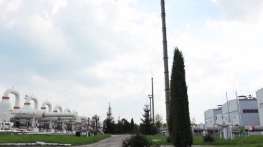 Kompresör istasyonu ile motoru Panorama sağ sol